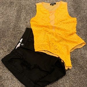 Yellow bodysuit